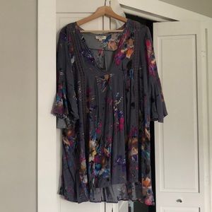 Floral Boho Shirt Dress